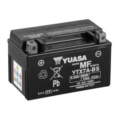 YUASA BATTERIA YTX7A-BS 12 Volt 6,3 Ampere senza manutenzione