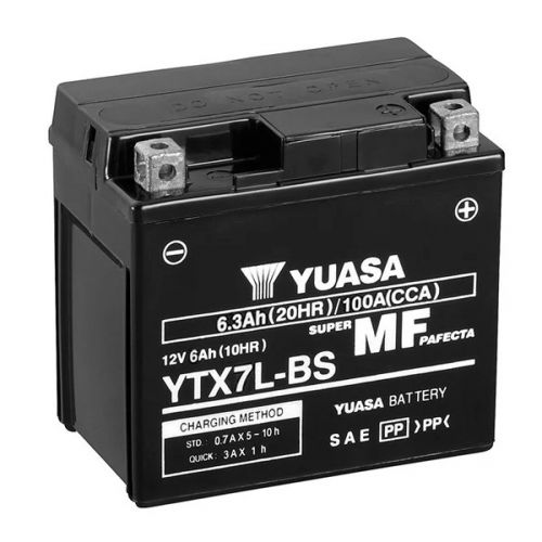 YUASA BATTERIA YTX7L-BS 12 Volt 6,3 Ampere senza manutenzione