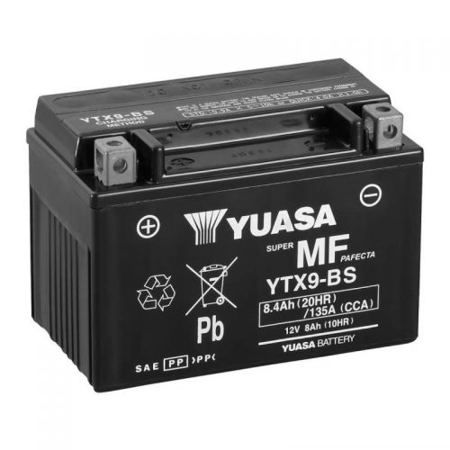 YUASA BATTERIA YTX9-BS 12 Volt 8,4 Ampere senza manutenzione