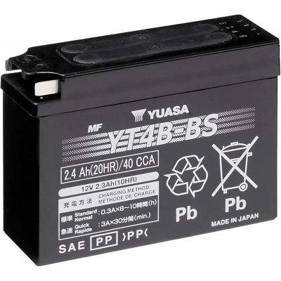 YUASA BATTERIA YT4B-BS 12 Volt 2.4 Ampere Senza manutenzione