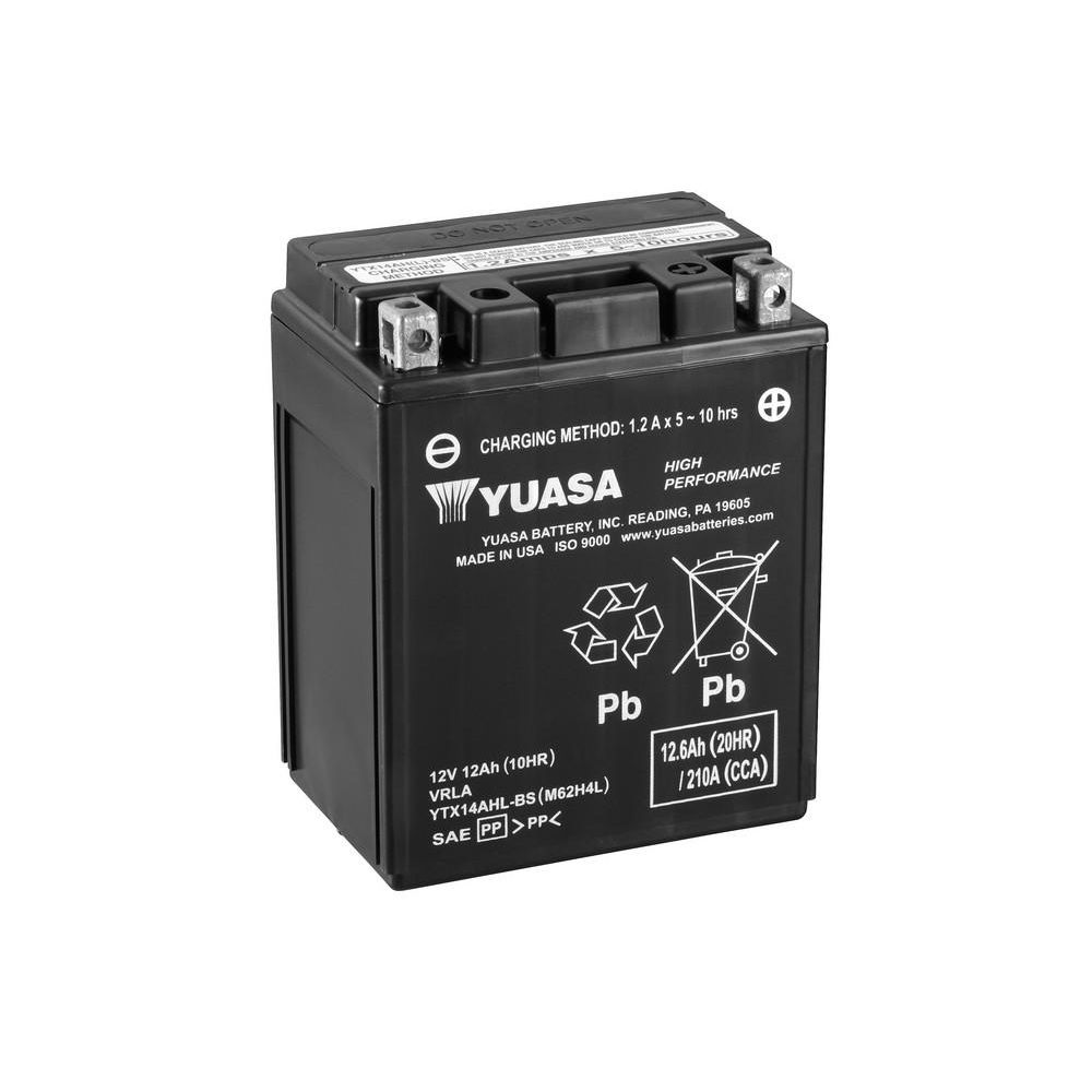 YUASA BATTERIA YTX14AHL-BS 12 Volt 12.6 Ampere Senza manutenzione