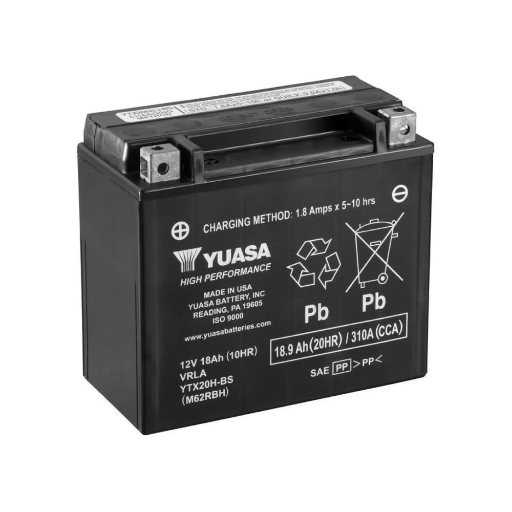 YUASA BATTERIA YTX20H-BS 12 Volt 18.9 Ampere Senza manutenzione