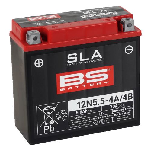 BS Battery Batteria SLA 12N5.5-4A/4B