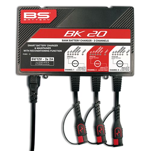 Carica batteria intelligente BS Battery BK 20 6V/12V 3x2A