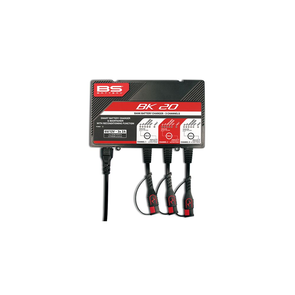 Carica batteria intelligente BS Battery BK 20 6V/12V 3x2A