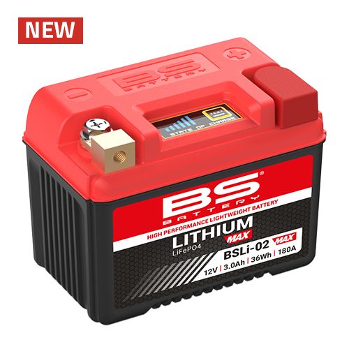 BS BATTERY Batteria al Litio BSLi-02 MAX