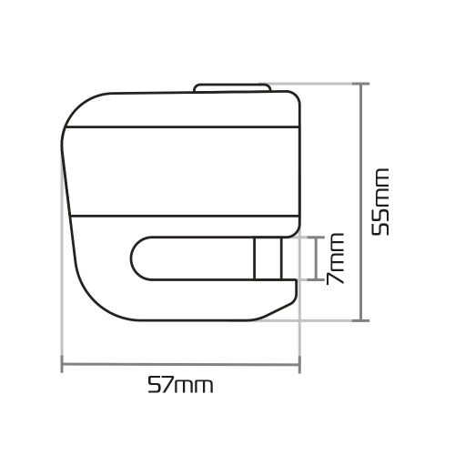 Bloccadisco con allarme OXFORD XA5 LK214 Nero