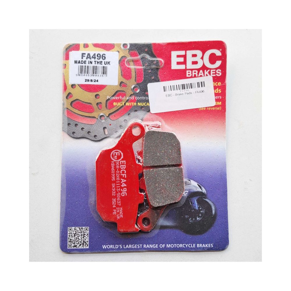 EBC Coppia Pastiglie Freno posteriore Aramid Fiber Organic FA496