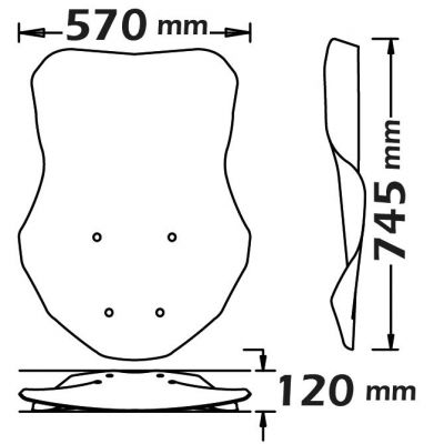 ISOTTA Parabrezza alta protezione Trasparente per HONDA X-ADV 750 2017 / 2020