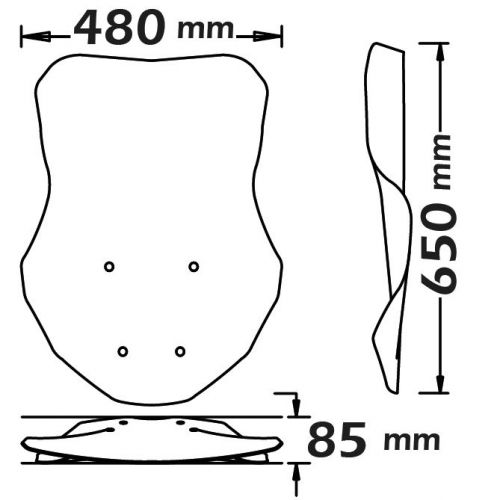 ISOTTA Parabrezza Classic Trasparente per HONDA X-ADV 750 2021 / 2025