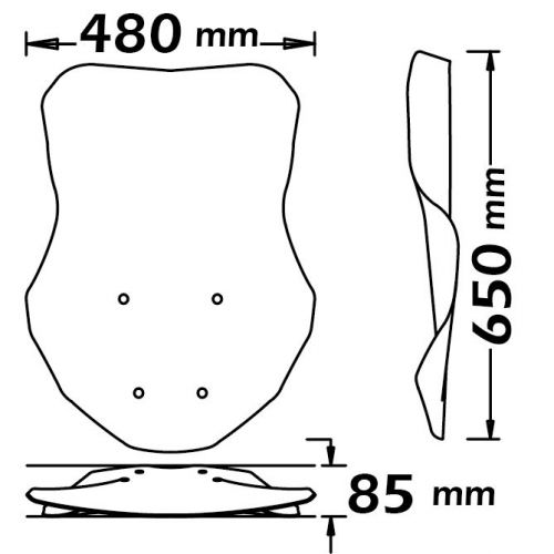 ISOTTA Parabrezza Trasparente per HONDA X-ADV 750 2021 / 2025
