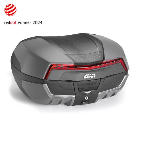 GIVI V58NNG Valigia Posteriore MONOKEY MAXIA 5 nera con catadiottro rosso e cover colore graphite