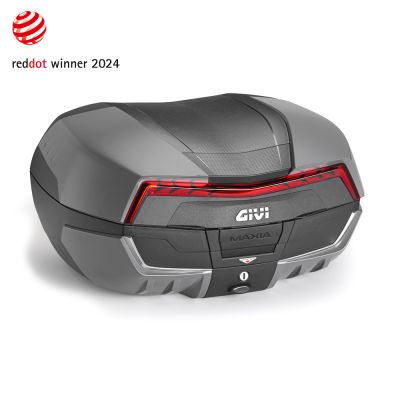 GIVI V58NNG Valigia Posteriore MONOKEY MAXIA 5 nera con catadiottro rosso e cover colore graphite