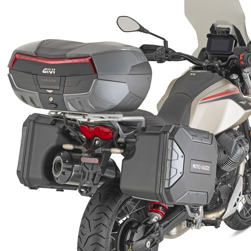 GIVI V58NNG Valigia Posteriore MONOKEY MAXIA 5 nera con catadiottro rosso e cover colore graphite