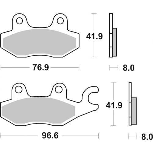 BREMBO 07YA2206 Coppia Pastiglie Freno Posteriore Mescola Organica CC