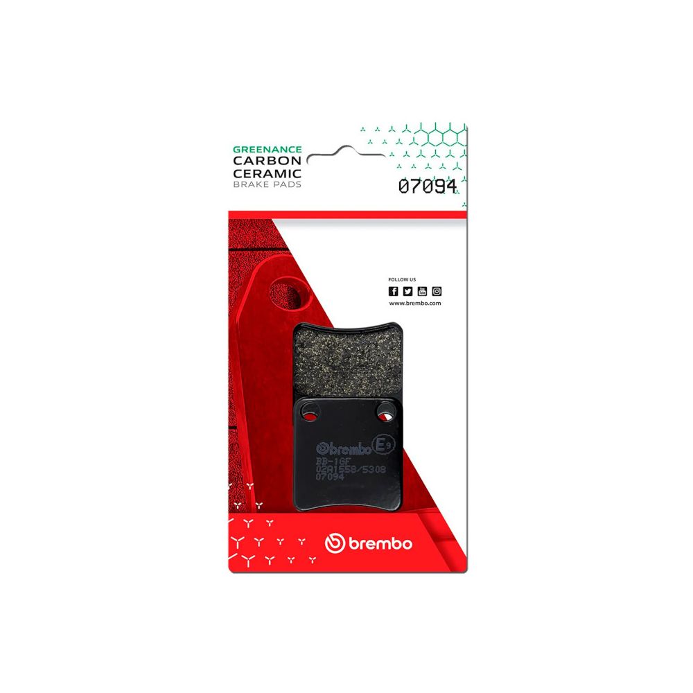 BREMBO 07094 CARBON CERAMIC Coppia Pastiglie Freno di Stazionamento