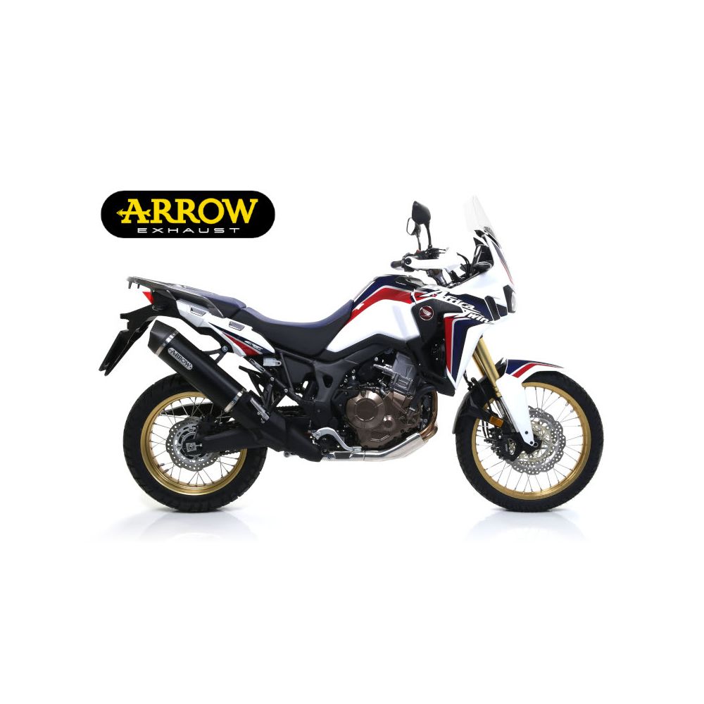 ARROW Terminale Omologato Maxi Race-Tech in Alluminio Dark per HONDA AFRICA TWIN 1000 / ADVENTURE SPORTS 2016 / 2019