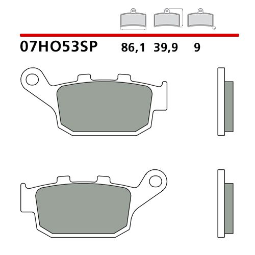 BREMBO 07HO53SP Coppia Pastiglie Freno Posteriore sinterizzate SP