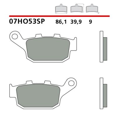 BREMBO 07HO53SP Coppia Pastiglie Freno Posteriore sinterizzate SP