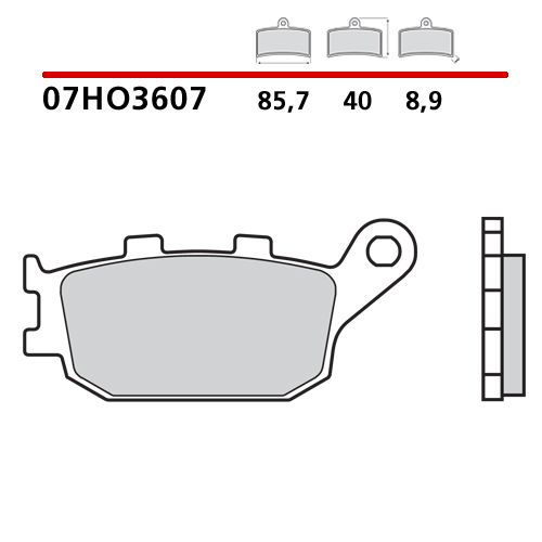 BREMBO 07HO3607 Coppia Pastiglie Freno Posteriore CARBON CERAMIC