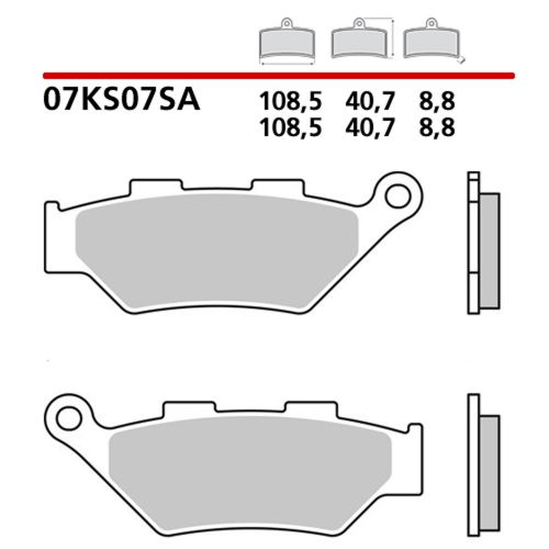 BREMBO 07KS07SA Coppia Pastiglie Freno Anteriore sinterizzate SA