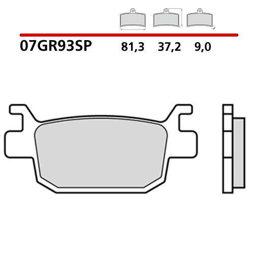 BREMBO 07GR93SP Coppia Pastiglie Freno Posteriore sinterizzate SP