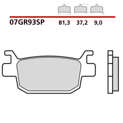 BREMBO 07GR93SP Coppia Pastiglie Freno Posteriore sinterizzate SP