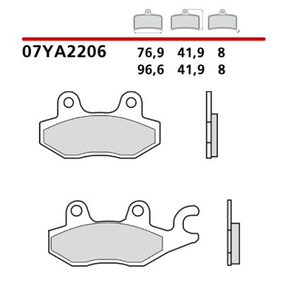 BREMBO 07YA2206 Coppia Pastiglie Freno Posteriore CARBON CERAMIC