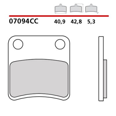 BREMBO 07094CC CARBON CERAMIC Coppia Pastiglie Freno di Stazionamento