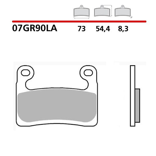BREMBO 07GR90LA Coppia Pastiglie Freno Anteriore sinterizzate LA