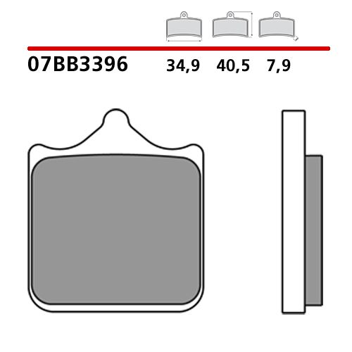 Pastiglie Freno Anteriore BREMBO 07BB3396 Genuine Sinter