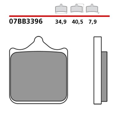 BREMBO 07BB3396 2 Coppie Pastiglie Freno Anteriore sinterizzate
