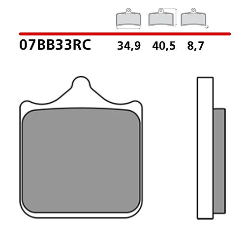 BREMBO 07BB33RC 2 Coppie Pastiglie Freno Anteriore CARBON CERAMIC RACING