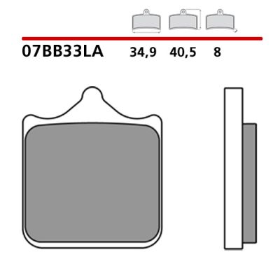 BREMBO 07BB33LA 2 Coppie Pastiglie Freno Anteriore sinterizzate LA