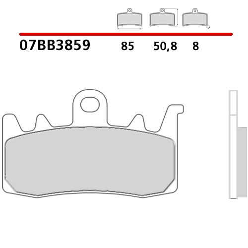 Pastiglie Freno Anteriore BREMBO 07BB3859 Genuine Sinter