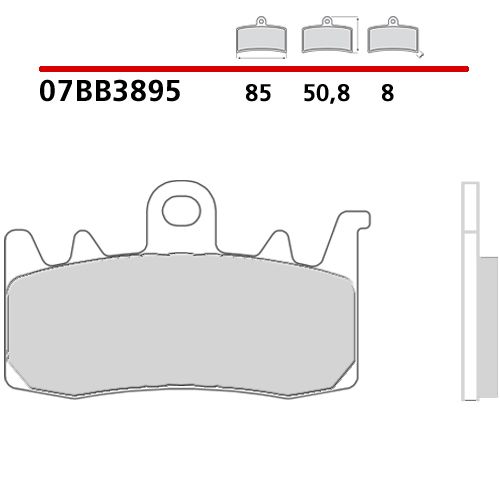 BREMBO 07BB3895 Coppia Pastiglie Freno Anteriore sinterizzate