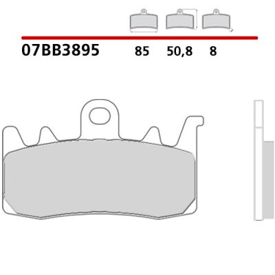 BREMBO 07BB3895 Coppia Pastiglie Freno Anteriore sinterizzate