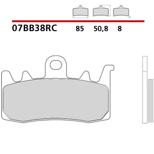 BREMBO 07BB38RC Coppia Pastiglie Freno Anteriore CARBON CERAMIC RACING