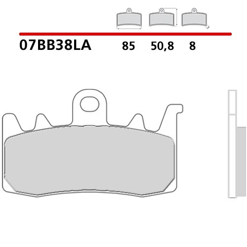 BREMBO 07BB38LA Coppia Pastiglie Freno Anteriore sinterizzate LA