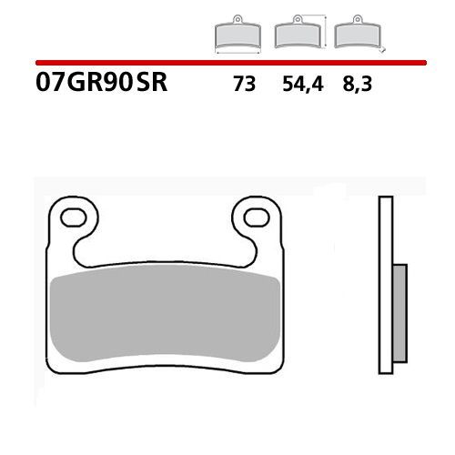 BREMBO 07GR90SR Coppia Pastiglie Freno Anteriore sinterizzate RACING ROAD
