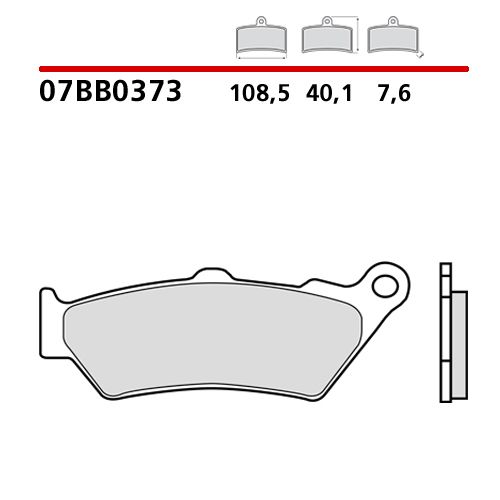BREMBO 07BB0373 Coppia Pastiglie Freno Posteriore sinterizzate