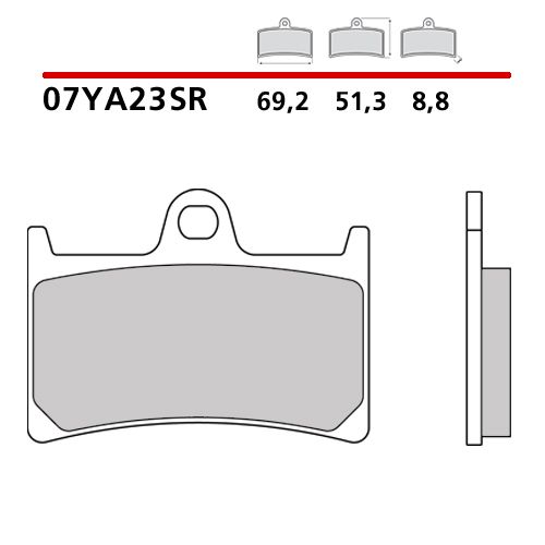 BREMBO 07YA23SR Coppia Pastiglie Freno Anteriore sinterizzate RACING ROAD