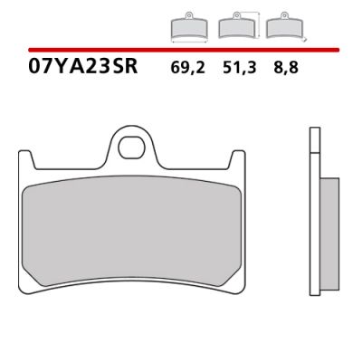 BREMBO 07YA23SR Coppia Pastiglie Freno Anteriore sinterizzate RACING ROAD