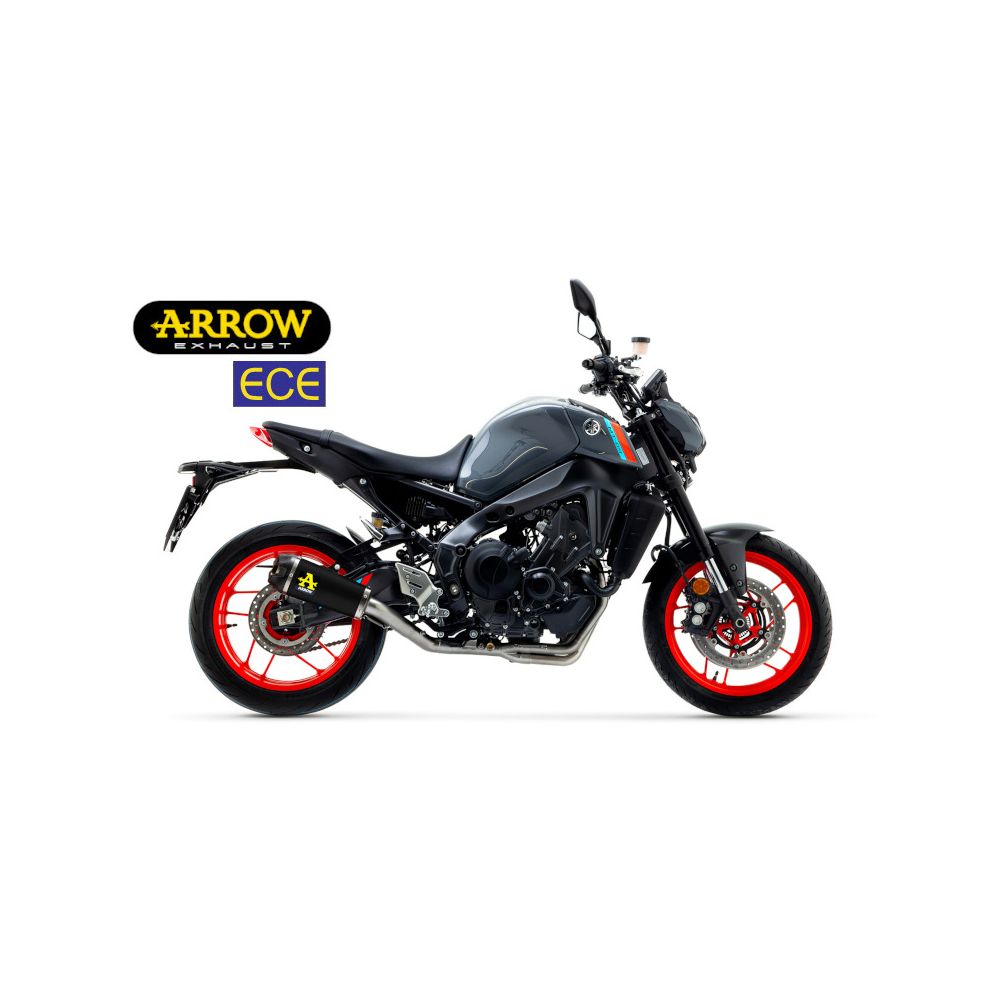 ARROW Terminale WORKS NICHRON DARK con Collettori Catalitici Omologati VERSIONE BASSA per YAMAHA MT-09 2021 / 2023
