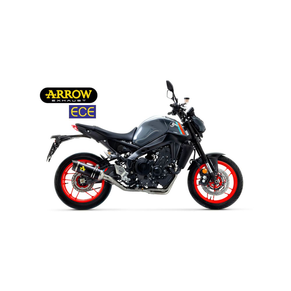 ARROW Terminale THUNDER in Alluminio Dark con Collettori Catalitici Omologati VERSIONE BASSA per YAMAHA MT-09 2021 / 2023