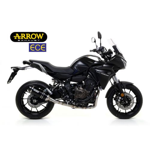 ARROW Terminale THUNDER in Alluminio Dark con Collettori Catalitici Omologati VERSIONE ALTA per YAMAHA TRACER 700 2016 / 2019