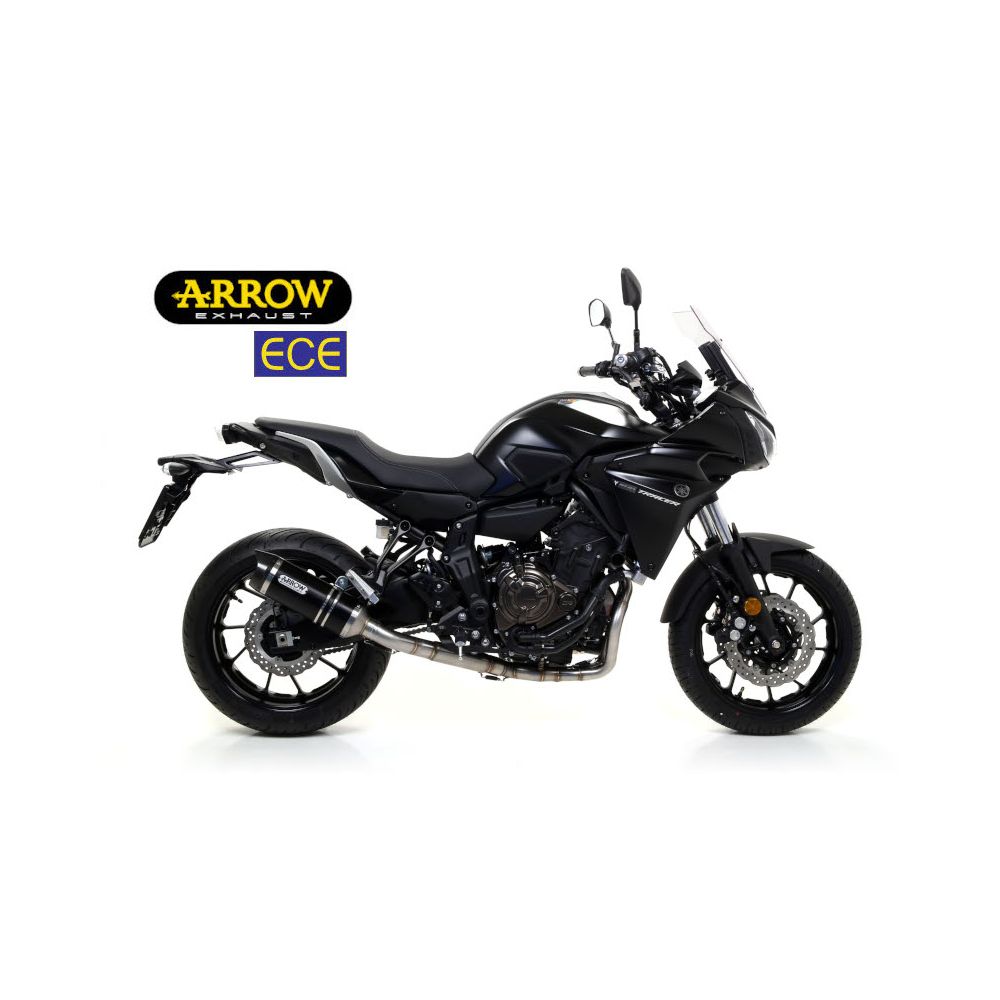ARROW Terminale THUNDER in Alluminio Dark con Collettori Catalitici Omologati VERSIONE ALTA per YAMAHA TRACER 700 2016 / 2019