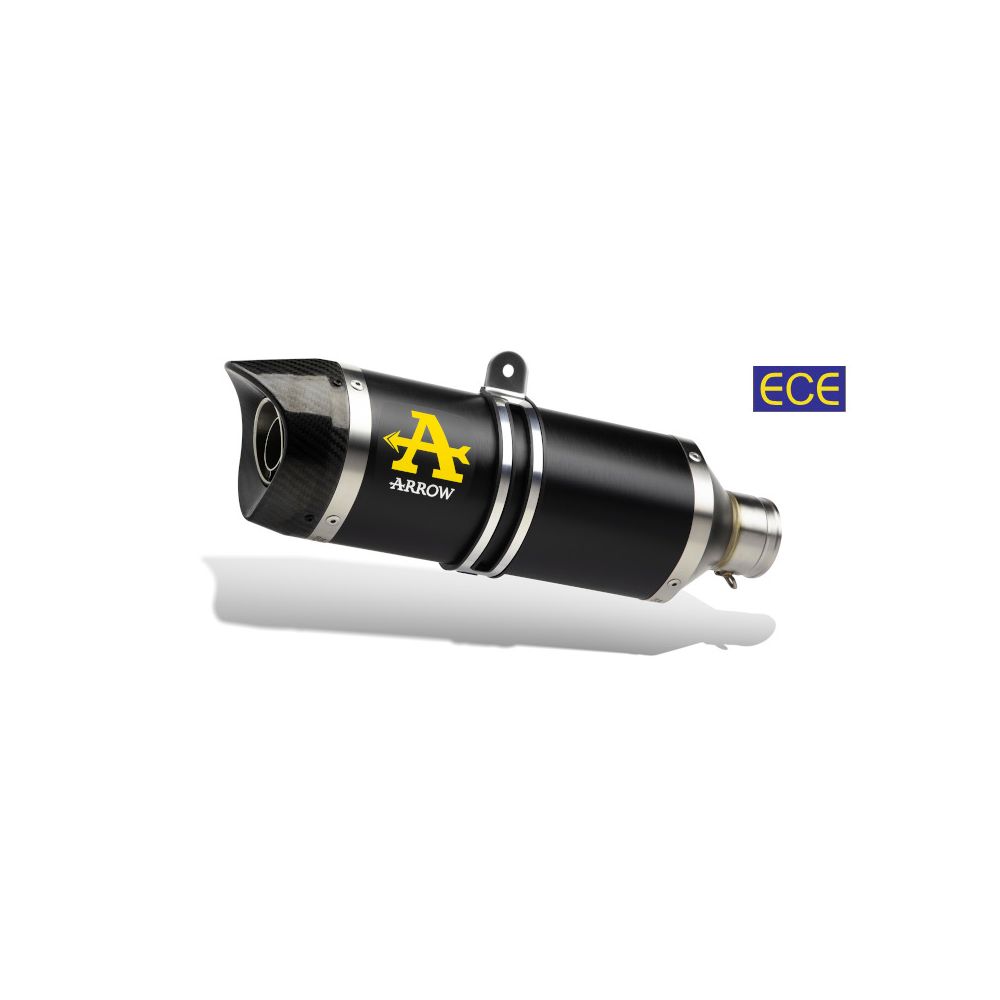 ARROW Terminale THUNDER in Alluminio Dark con Collettori Catalitici Omologati VERSIONE BASSA per YAMAHA TRACER 700 2016 / 2019