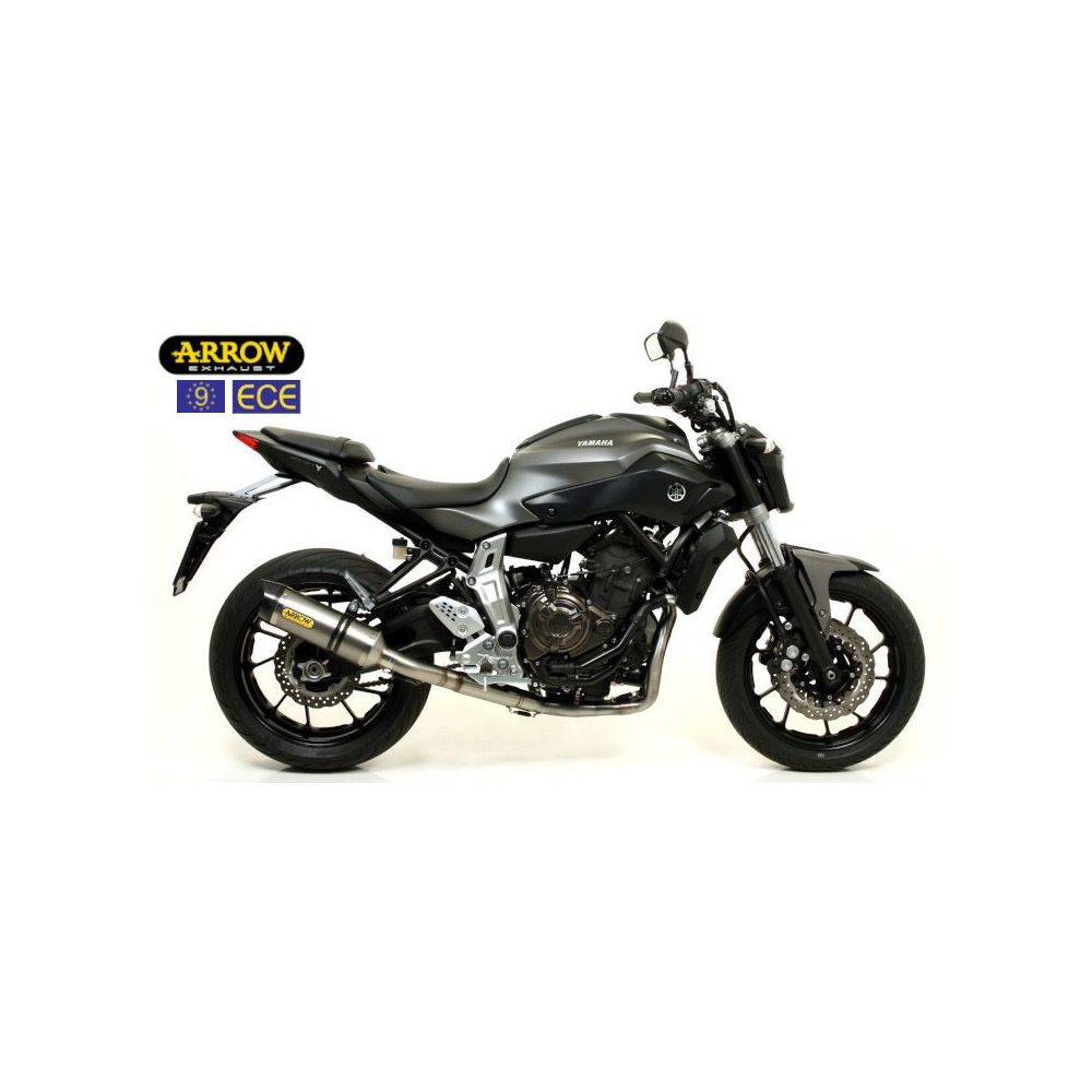 ARROW Terminale THUNDER in Titanio con Collettori Catalitici Omologati VERSIONE ALTA per YAMAHA MT-07 2014 / 2020