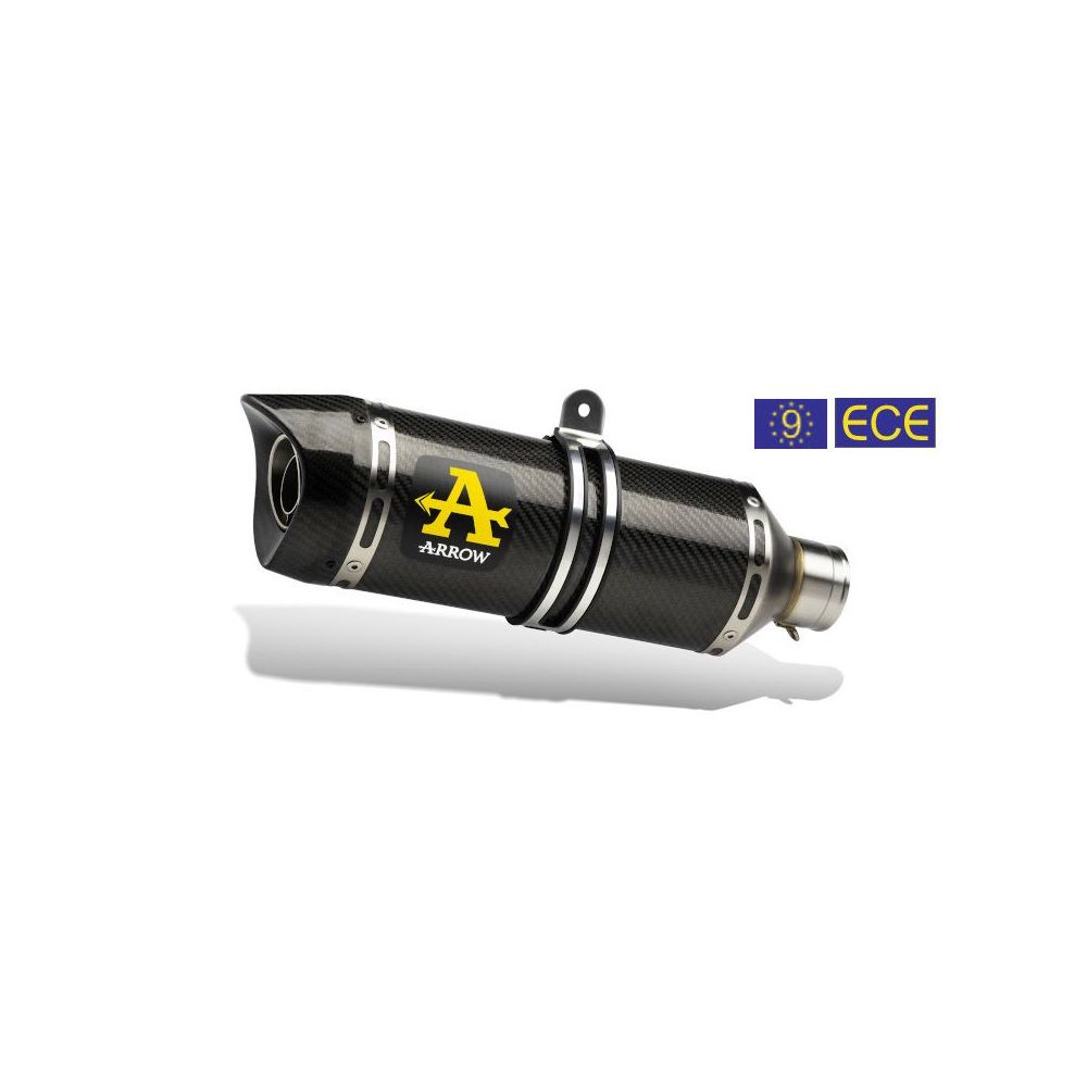 ARROW Terminale THUNDER in Carbonio con Collettori Catalitici Omologati VERSIONE ALTA per YAMAHA MT-07 2014 / 2020